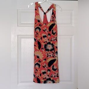 JCrew orange silk sundress. Size 8